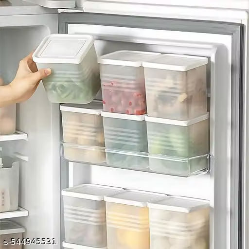 Set of 6 800ml Fridge Storage Containers with Lids