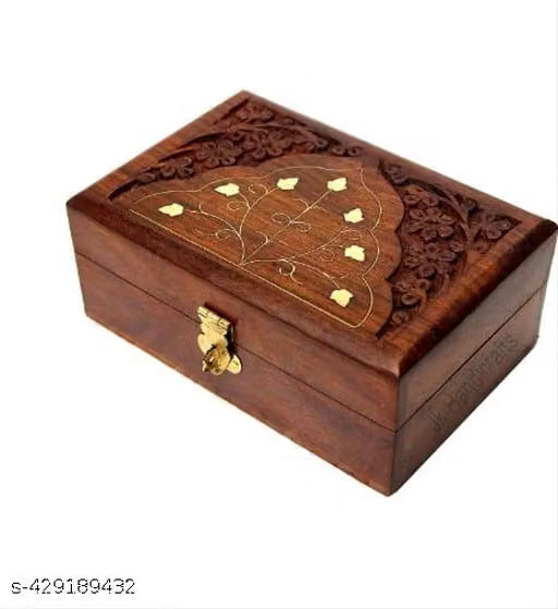 Natural Wooden Multi Purpose Jewellery Storage Box