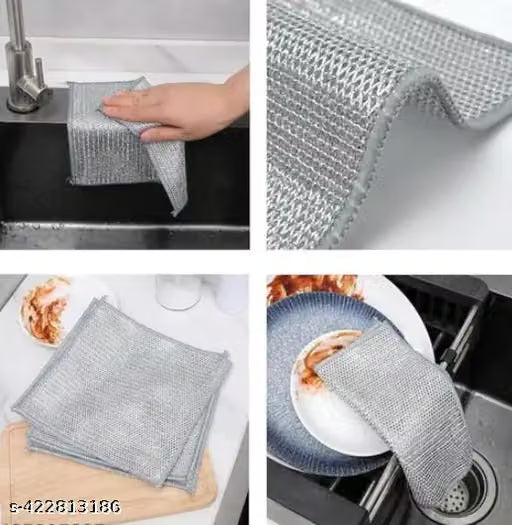 Wire Dishcloth and Gap Cleaning Brush for Kitchen