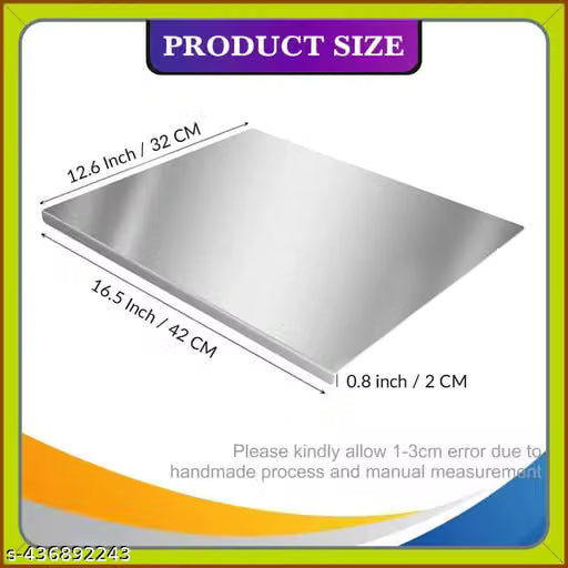 37 x 31cm Stainless Steel Kitchen Chopping Board