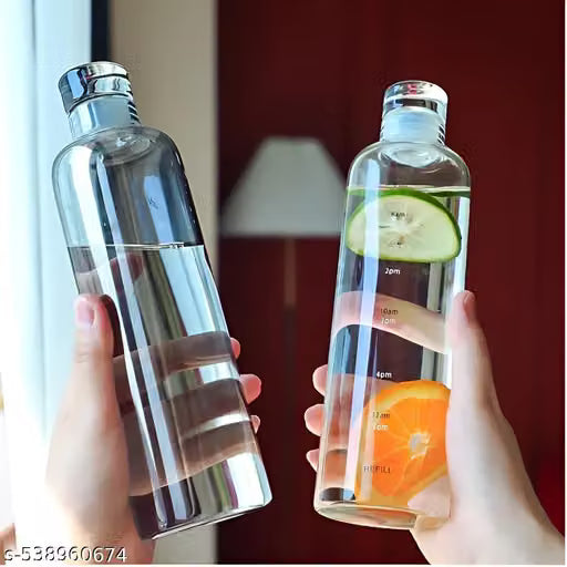 Set of 2 Borosilicate Glass Water Bottles – 500ml Each
