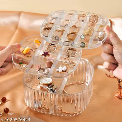 Transparent Stackable Acrylic Jewellery Organiser Box