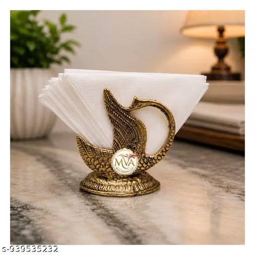 Golden Swan Napkin Holder for Dining Table