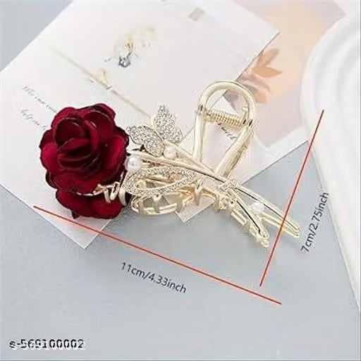 Metal Flower Hair Claw Clip