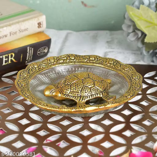 Gold Tortoise Feng Shui Showpiece